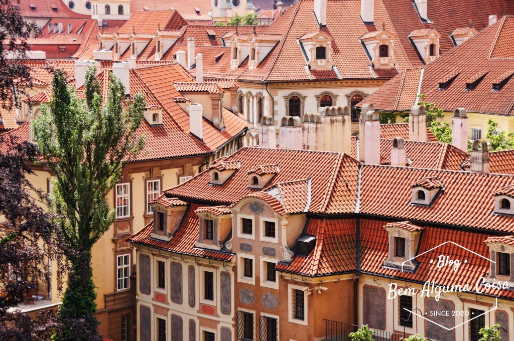 Vista de Praga proximo ao catelo da cidade